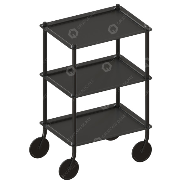 Carritos para alimentos Muuto Flow Trolley Modelo 3D