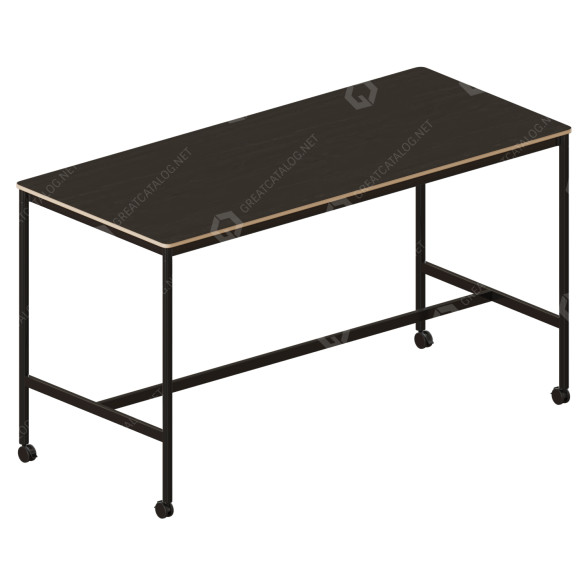 Робочий стіл Muuto Base High with Castors 3D модель