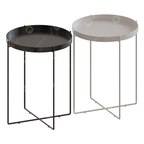 Table basse e15 Habibi Jet Black modèle 3D