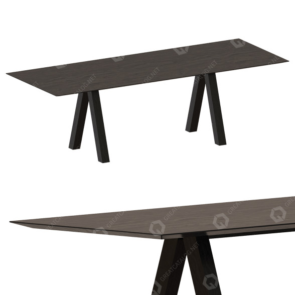 Desk Viccarbe Trestle 3D model