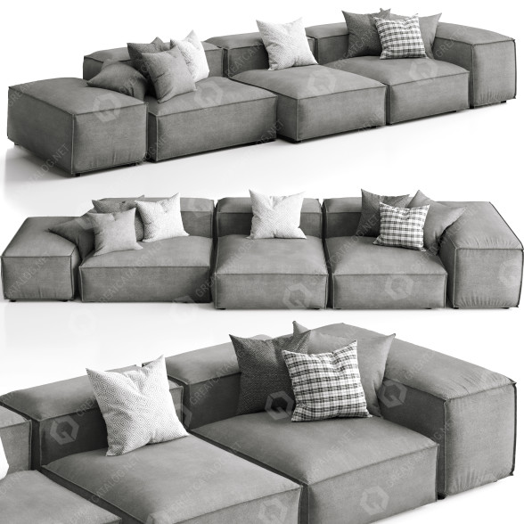 Sofa Living Divani Extra Soft 3D-Modell