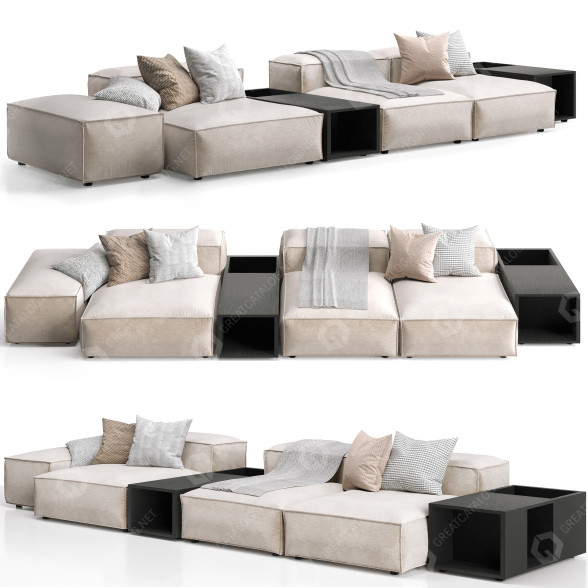 Диван Living Divani Extra Soft Continetori 3D модель