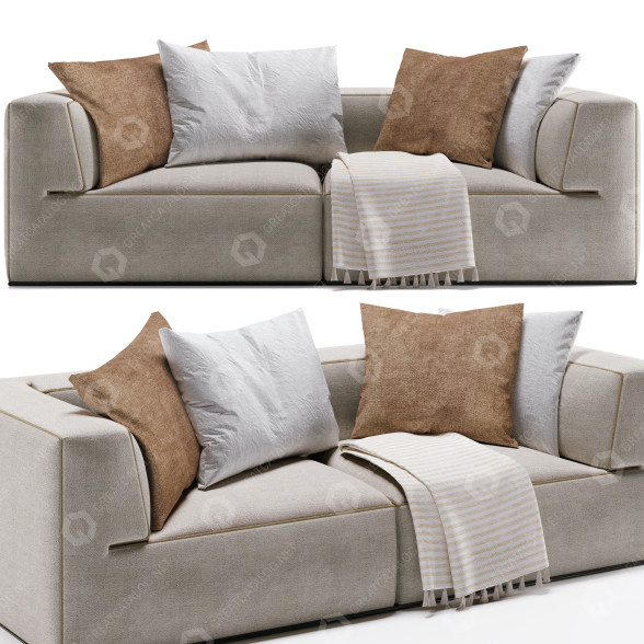 Canapé Flexform Perry modèle 3D