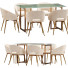 Table and Chairs Baxton Studio Vianne Glam - DayToday