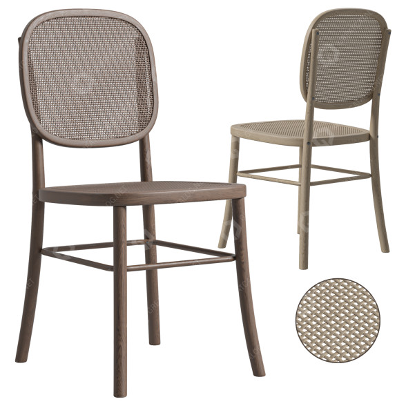 Krzesło Ellison Rattan Back model 3D