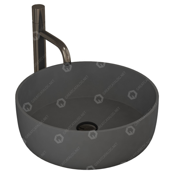 Umywalka Rea Sami Grey model 3D