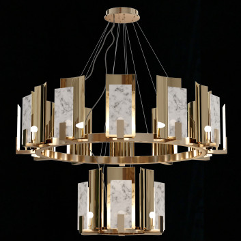 Люстра Artemest Carrara Marble Round 2-Tier