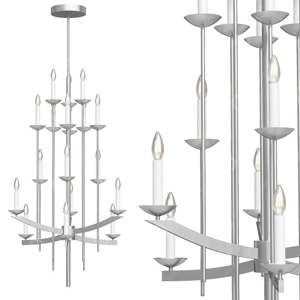 Lustre Kichler Lighting Lighting Spires Brushed Nickel modèle 3D