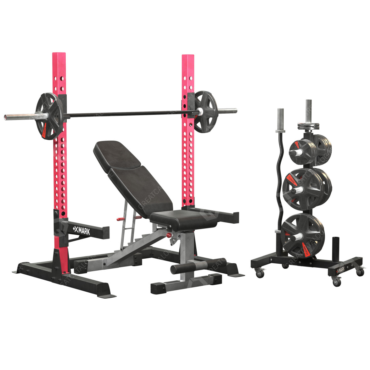 Sports Simulator XMARK Squat Rack Home Gym Package 3D model