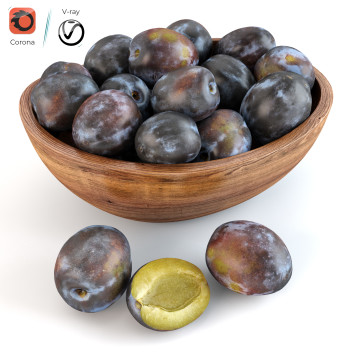 Fruits Plums Modèle 3D