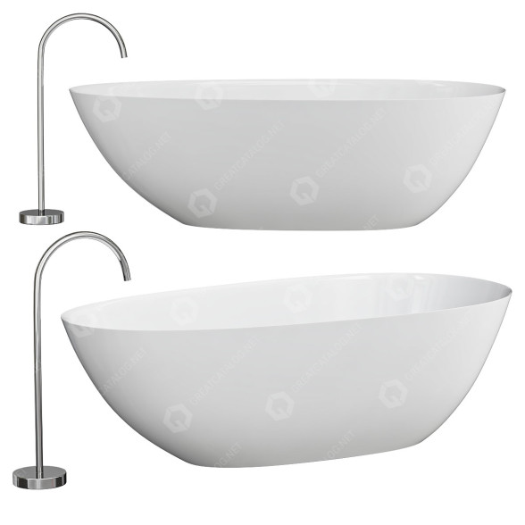 Bañera Soaking Solid Modelo 3D