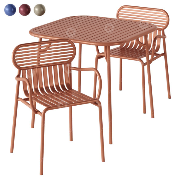 Stół i krzesła Petite Friture Week-End model 3D