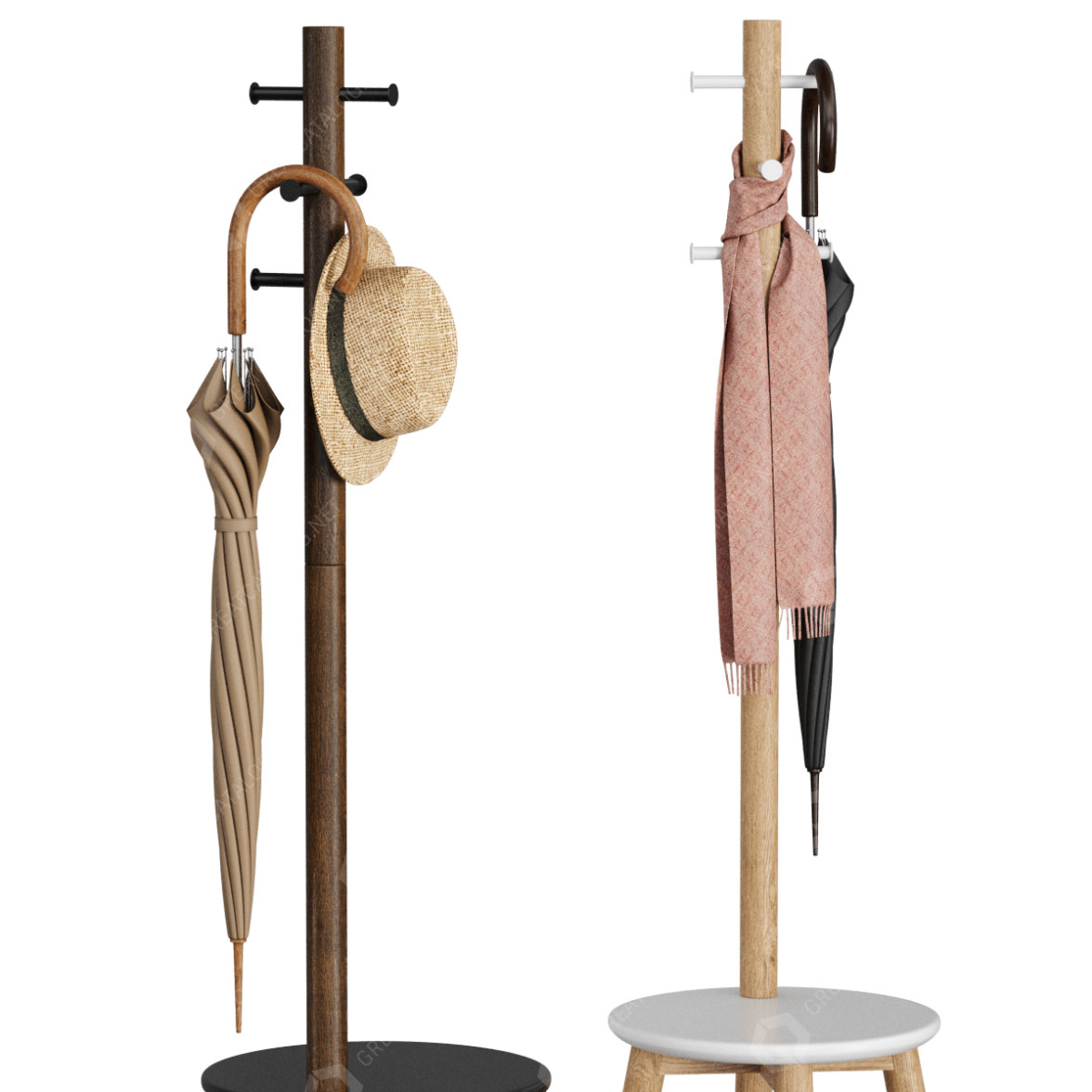Pillar Walnut Coat Hook Pillar Coat Rack – Umbra UK