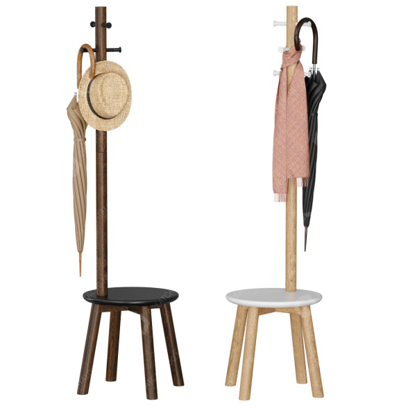 Вішалки та одяг Umbra Pillar Stool and Coat Rack 3D модель