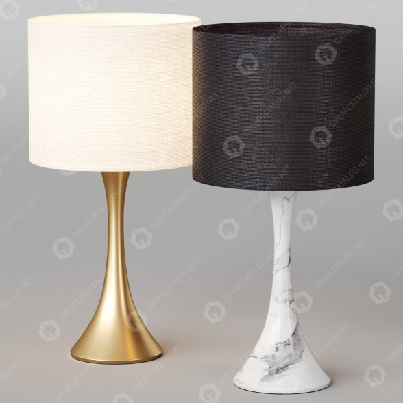 Tischlampe CB2 Ada Marble 3D-Modell