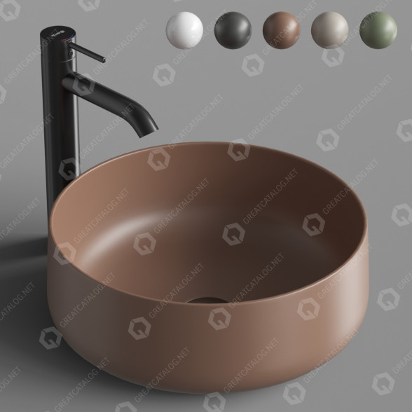 Waschbecken Artceram Cognac 42 Col001 3D-Modell