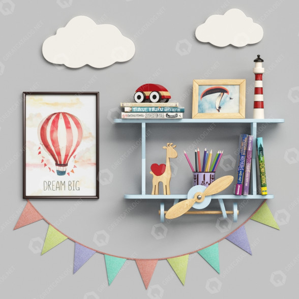 Декор Shelf Plane 3D модель