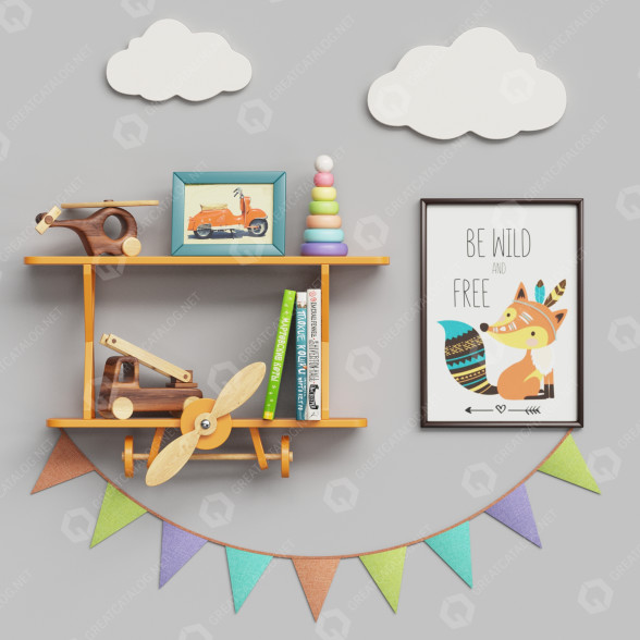 Decoración Shelf Plane Modelo 3D