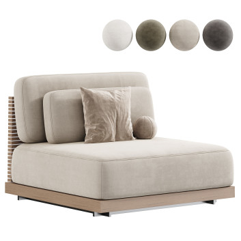Fotel  Restoration Hardware Caicos Model 3D