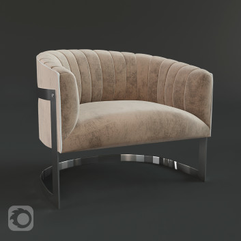 Sessel  Barrel Lounge 3D-Modell