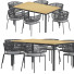 Tisch und Stühle Kave Home Nadin and Soft Teak Dining - toxirow