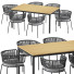 Tisch und Stühle Kave Home Nadin and Soft Teak Dining - toxirow