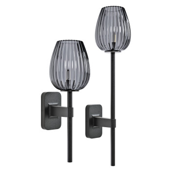 Бра Astro Lighting Tacoma Tulip Ribbed Glass Smoke 5036008