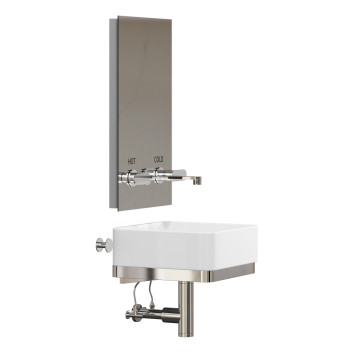Washbasin and Mirror  Ceramica Flaminia Miniwash MVL70 MWS40 3D model