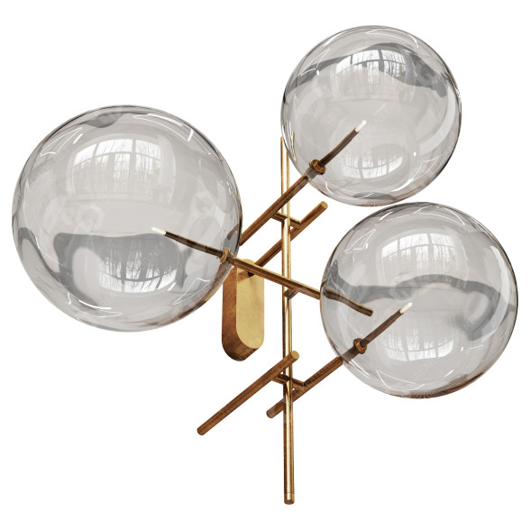 Wall Lamp Gallotti&Radice Bolle Aria 3D model