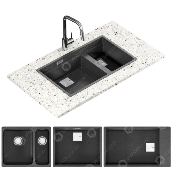 Sinks Franke Kubus Set 3D model