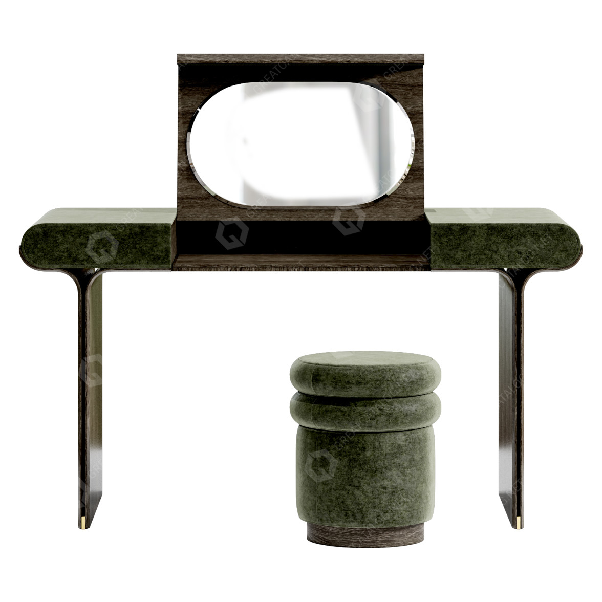 Dressing Table and Pouf Gallotti&Radice Stami 3D model - GreatCatalog 35371