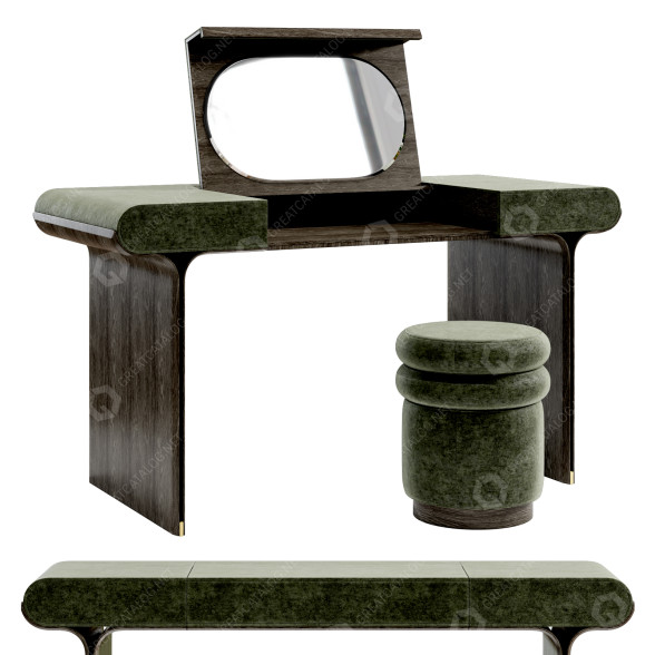 Dressing Table and Pouf Gallotti&Radice Stami 3D model - GreatCatalog 35371