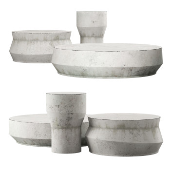 Coffee Tables  Gallotti&Radice Drummers 3D model