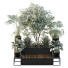 Plantas y banco HQ Conjunto de entorno urbano Verde 02 - Pandora-land