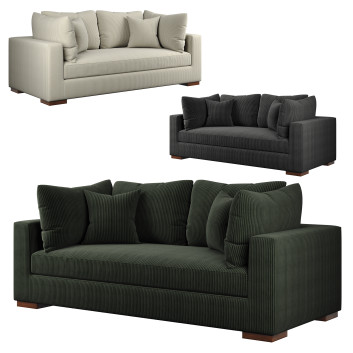 Sofá  Alcantara Upholstered by The Twillery Co Modelo 3D