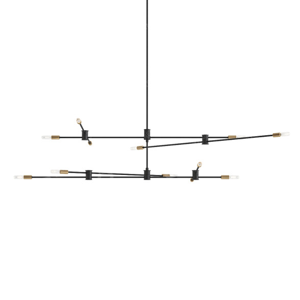 Chandelier AllModern Bronze Jordy 12 3D model