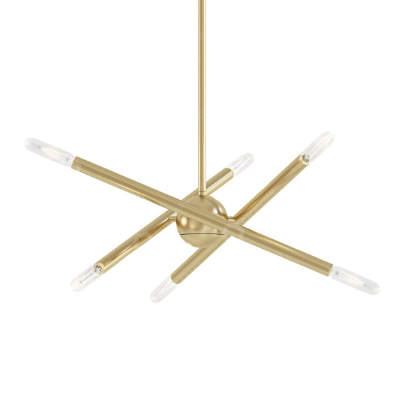 Kronleuchter AllModern Cortes 6 Light Sputnik Modern Linear 3D-Modell