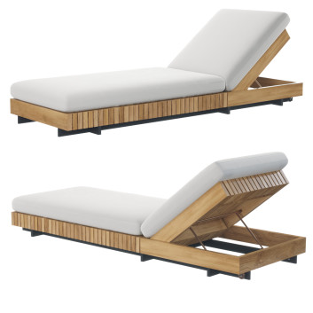 Chaise Longue Restoration Hardware Caicos Teak