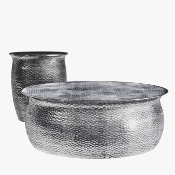 Couchtische Polished Hammered Aluminum by Horizon Interseas