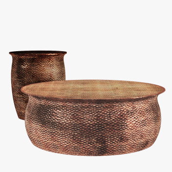 Журнальні столики Polished Hammered Rose Gold by Horizon Interseas