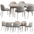 Стіл та стільці Minotti Fil Noir Dining - DayToday