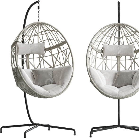 Hängesessel Ulax Patio Wicker Swing Egg 3D-Modell