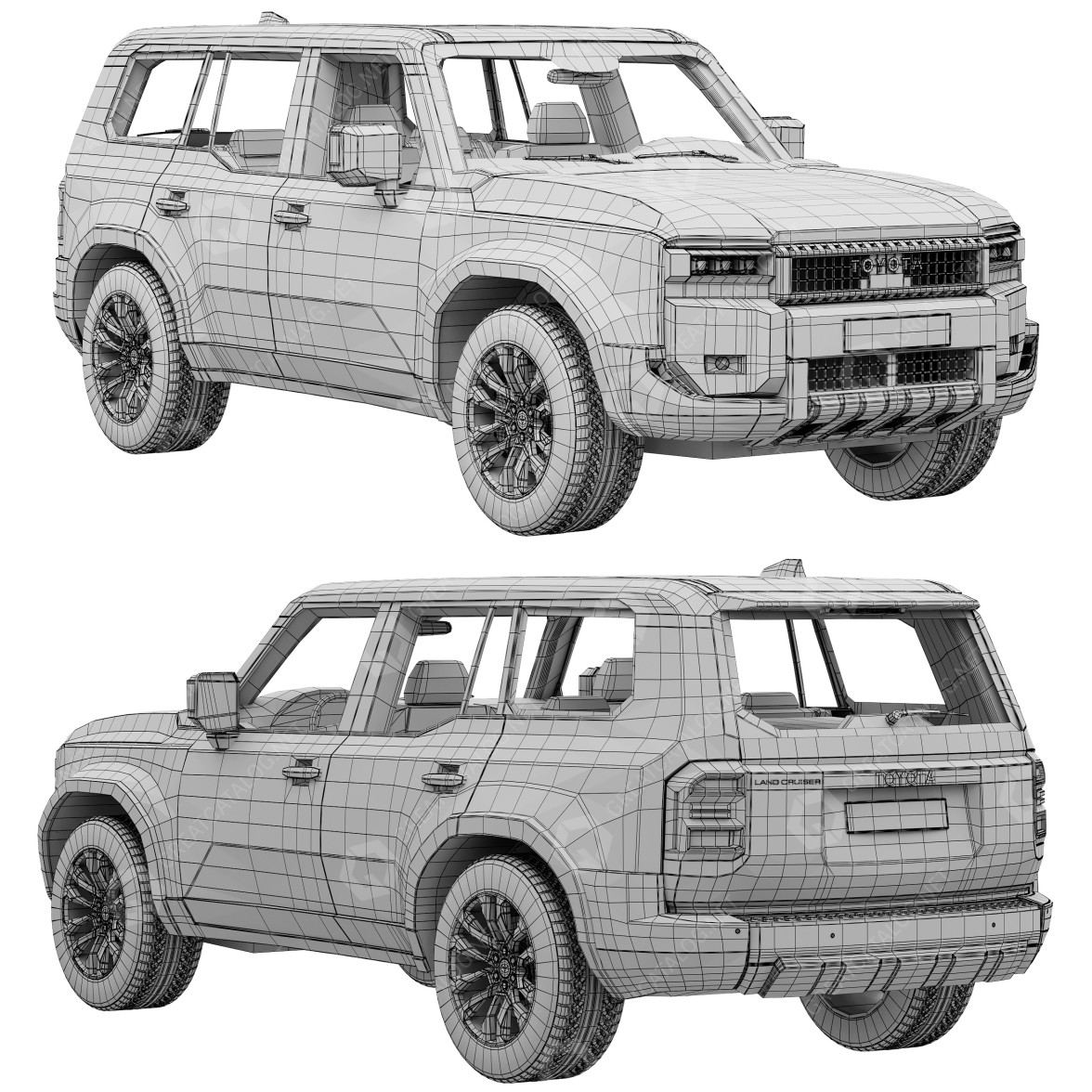 Samochód Toyota Land Cruiser 250 Prado model 3D #35679