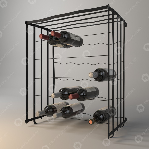 Estantería Vintage Wine Modelo 3D