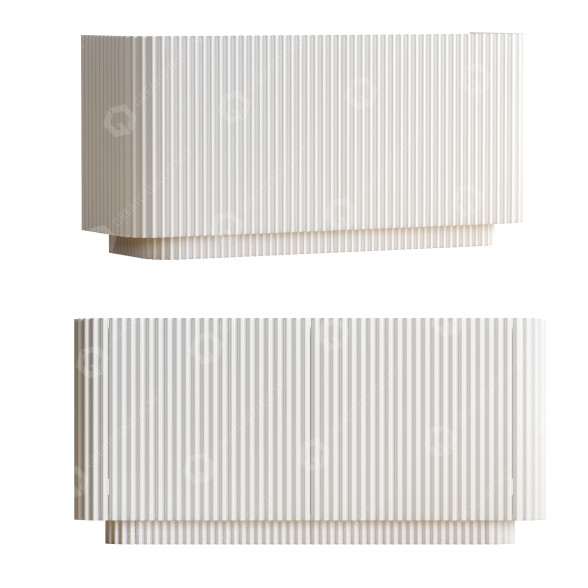 Sideboard CB2 Truffle High Gloss White 3D model
