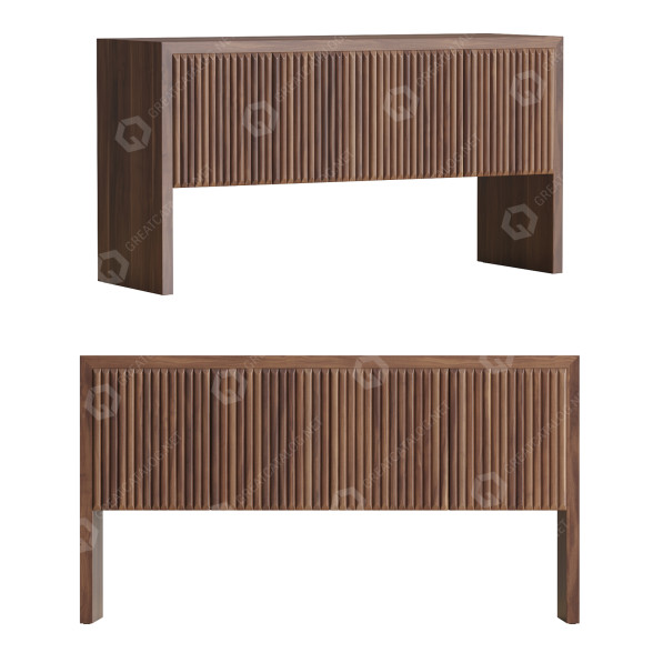 Buffet CB2 Prism Dark Wood modèle 3D