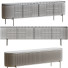 TV-Ständer Homary Gline Modern Oval White Faux - toxirow