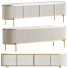 TV-Ständer Homary Gline Modern Oval White Faux - toxirow