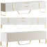 Stojak pod telewizor Homary Aro Modern White Wood - toxirow