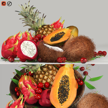 Fruits  Tropical 3D model